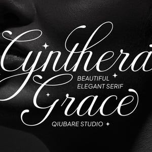 Elegant Script Font, Wedding Calligraphy, Luxury Signature, Feminine, Branding Logo Font, Cynthera Grace