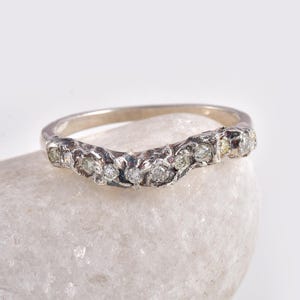 Naturlig diamantring, 925 sterlingsilver, rustik minimalistisk armband, aprils födelsesten