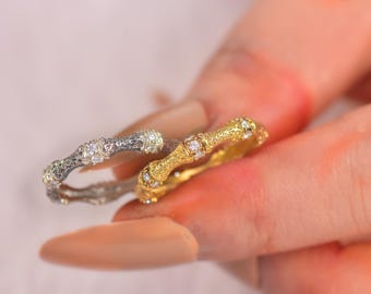 Anillo Bold Trextur, plata de ley 925, joyería artística, regalo para ella