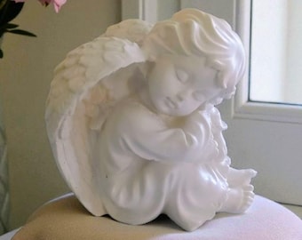 Ange chérubin artisanal - décoration romantique - décoration d'intérieur -ambiance cosy - paix et sérénité