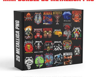 Metallica Band PNG Mini Bundle, Halftone DTF Sublimation Designs (Instant Download)