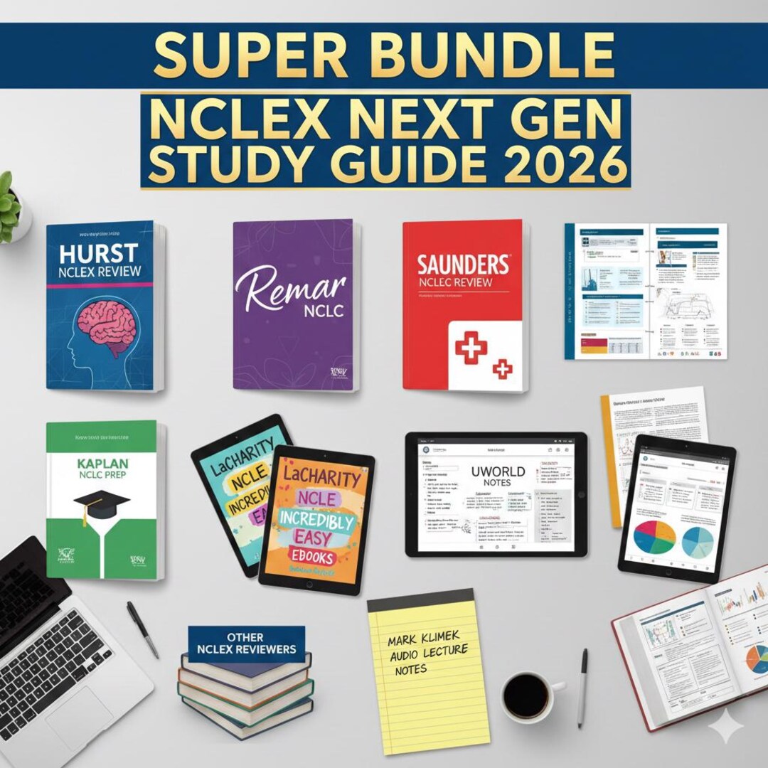 Super Bundle NCLEX Next Gen Study Guide 2026 - Etsy Australia