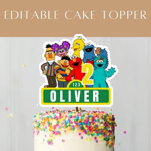 Customizable Street Monster Characters Cake Topper | Printable Party Decoration | Digital Download