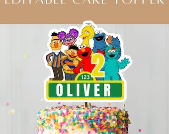 Customizable Street Monster Characters Cake Topper | Printable Party Decoration | Digital Download