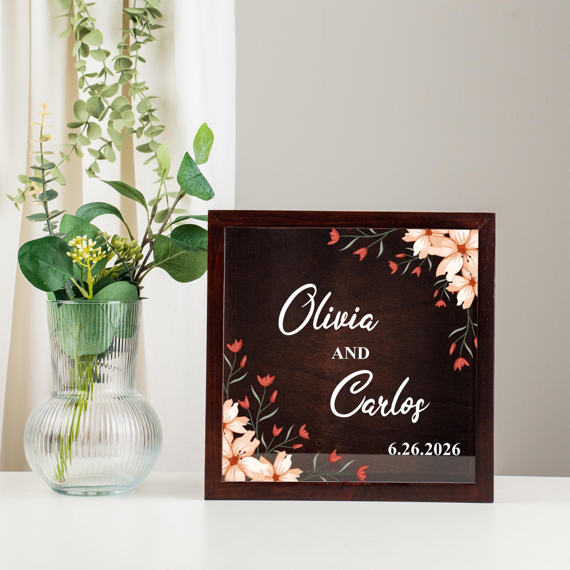 Personalized Wedding Card Box | Wooden Wedding Card Holder | Custom ...