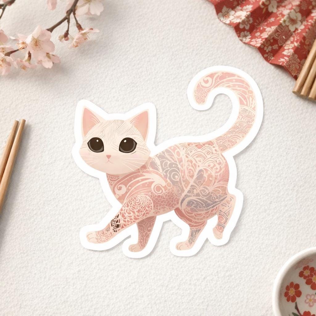 Cute Cat Neko Zen - Etsy