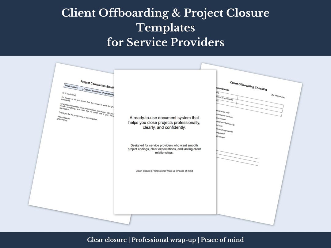 Final Invoice Template & Project Completion Checklist | Client Follow ...