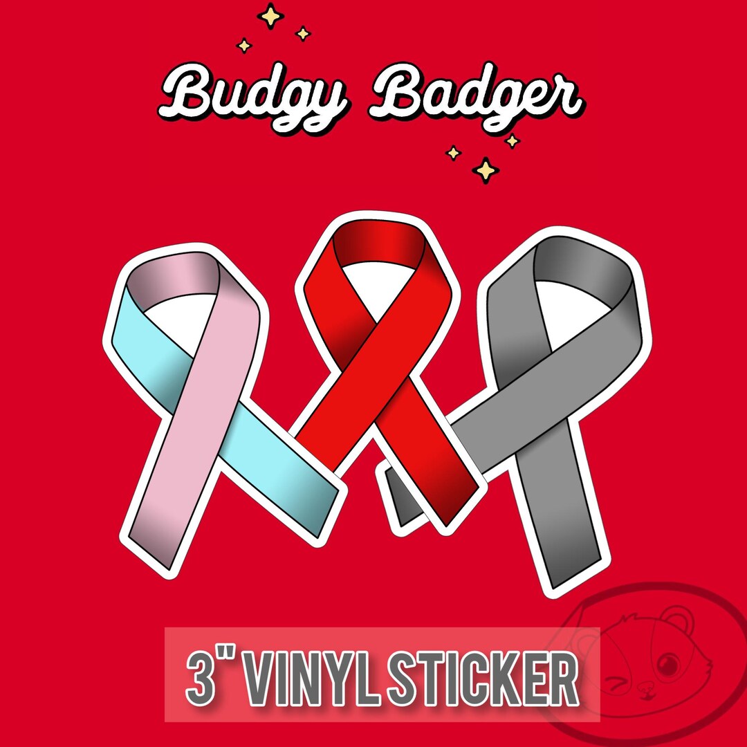 Awareness Ribbons, Vinyl Laminated Stickers - Etsy