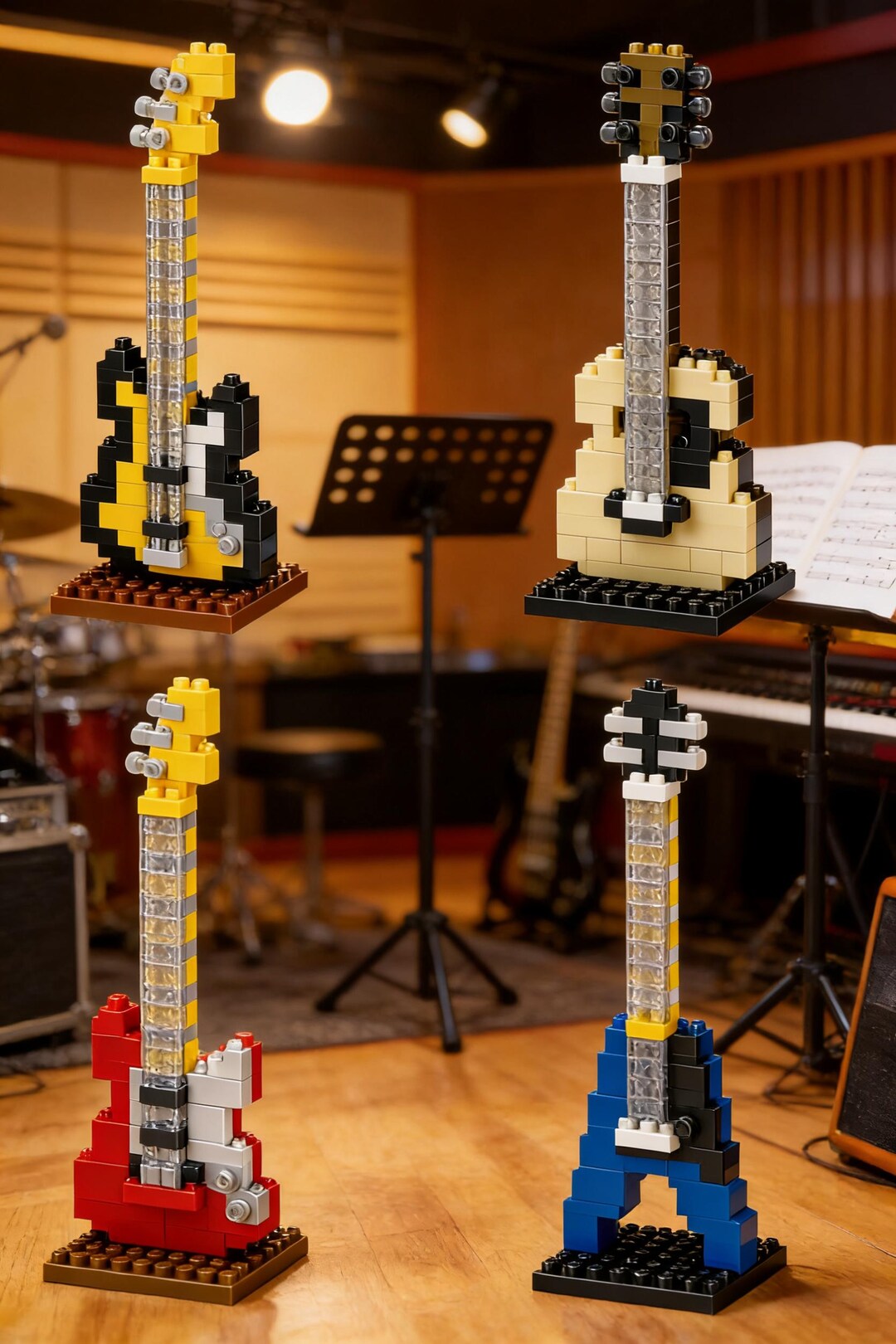 Mini Guitar Model Building Blocks – 3D Music Room Decor - Etsy