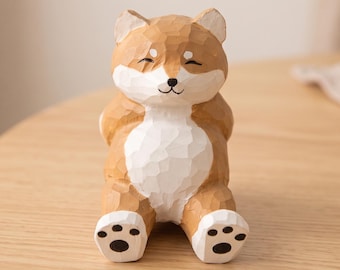 Soporte de madera para teléfono con forma de animal, soporte para teléfono con forma de gato o perro para escritorio, pequeño soporte de madera para teléfono móvil.