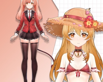Premade Live2D Vtuber Model: Ready to Use, VTubeStudio Compatible