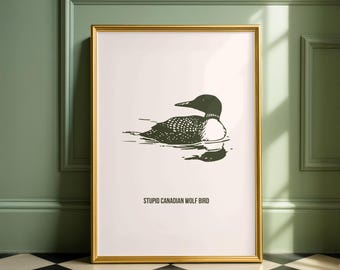 Poster "Stupido uccello lupo canadese" Rivalità accesa Merch Ilya Rozanov e Shane Hollander Hockey Romance Book Wall Art Stampa digitale Hollanov