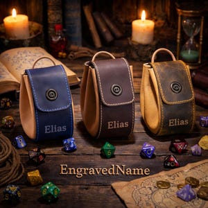Vintage Pull-String Dice Bag for Dungeons & Dragons – Retro Game Coin and Dice Storage Pouch（Customizable）