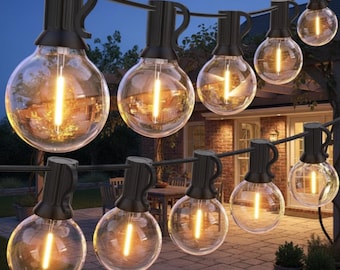 Vintage LED String Lights for Outdoor Use – Warm Globe Bulbs, Cozy Decorative Bulbs for Patios, Gardens and Events