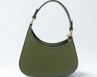 Bolso bandolera de piel auténtica italiana / Elegante minibolso / Hecho a mano en Florencia