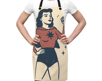Grembiule da chef Superwoman - Grembiule da cucina con grafica divertente, regalo per lei