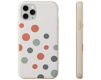 Biologisch afbreekbare telefoonhoesjes met kleurrijke stippen - Milieuvriendelijk