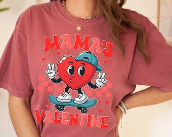 Camiseta de San Valentín para mamá, camiseta de San Valentín para mamá, camiseta con gráfico de corazón, camiseta divertida de San Valentín para mamá, regalo para mamá, camiseta de San Valentín para mujer