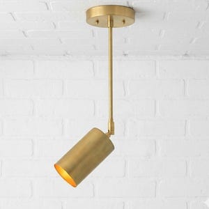 Foco de techo semiempotrado ajustable de latón estilo moderno de mediados de siglo