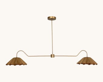 Plafonnier moderne Mid-Century en laiton | Luminaire Spoutnik Doré Antique