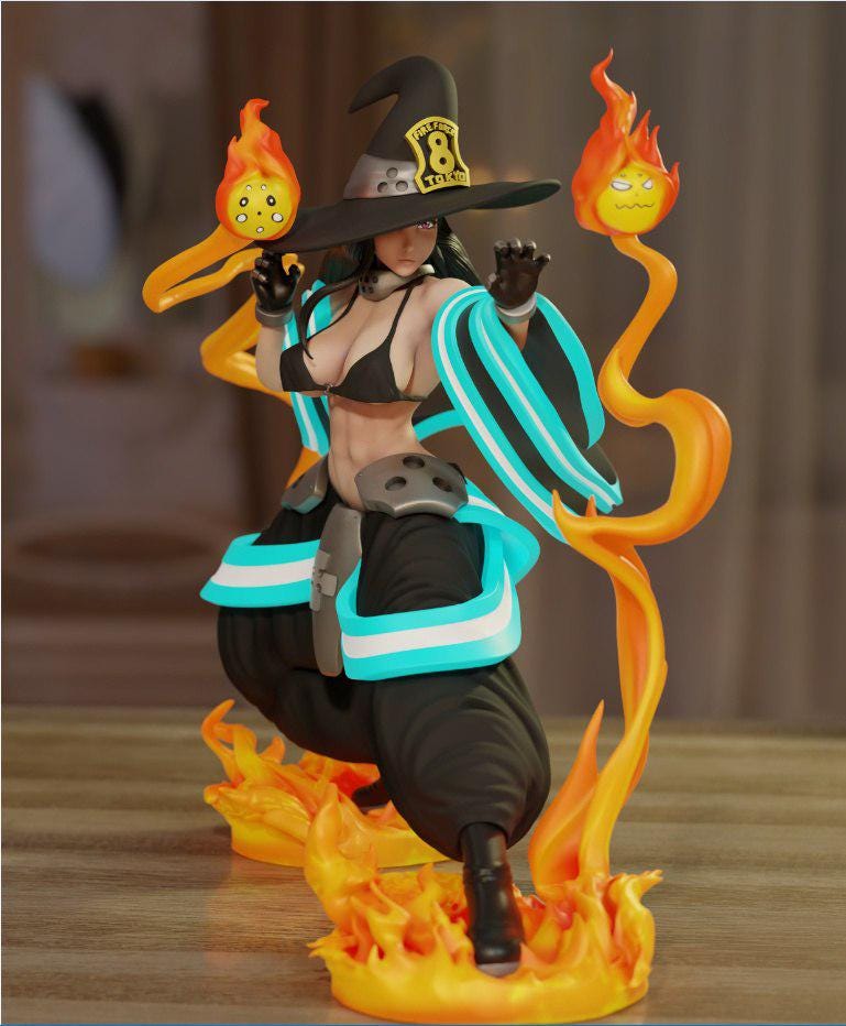 Figure Maki Oze - Fire Force - 1/7 Scale - Garage Kit - Etsy