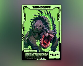 Green Tarmogoyf Token | MTG Custom Card | Futuristic Anime Design | Future Wave | FW254