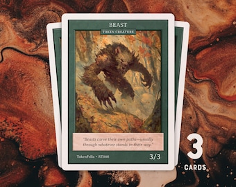 3x Beast Token • Green 3/3 • MTG | RT008