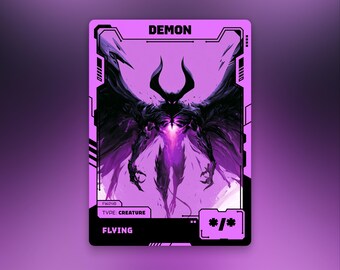 Black Flying Demon Token | MTG Custom Card | Futuristic Anime Design | Future Wave | FW248