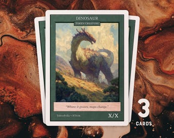 3x Dinosaur Token • Green X/X • MTG | RT034