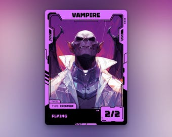 吸血鬼トークン | MTG 黒 2/2 飛行 | ソリン・ソレムン・ビジター | 未来アニメデザイン | フューチャーウェーブ | FW131