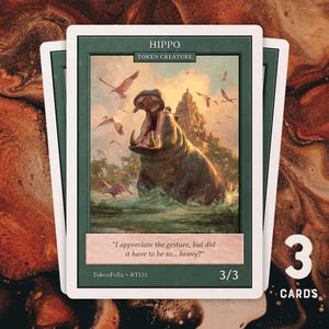 mtg hippo cards These custom MTG tokens will fit smoothly inside any standard Subtype: hippo, 7 cards |