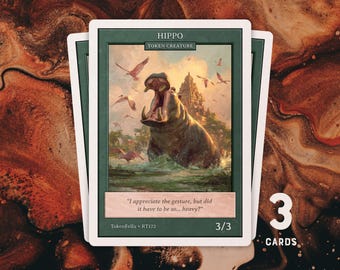3 fichas de hipopótamo • MTG / RT172