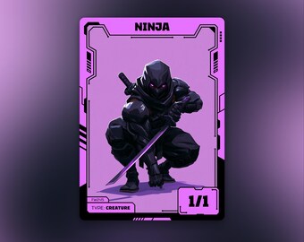 Black Ninja Token | MTG Custom Card | Futuristic Anime Design | Future Wave | FW245