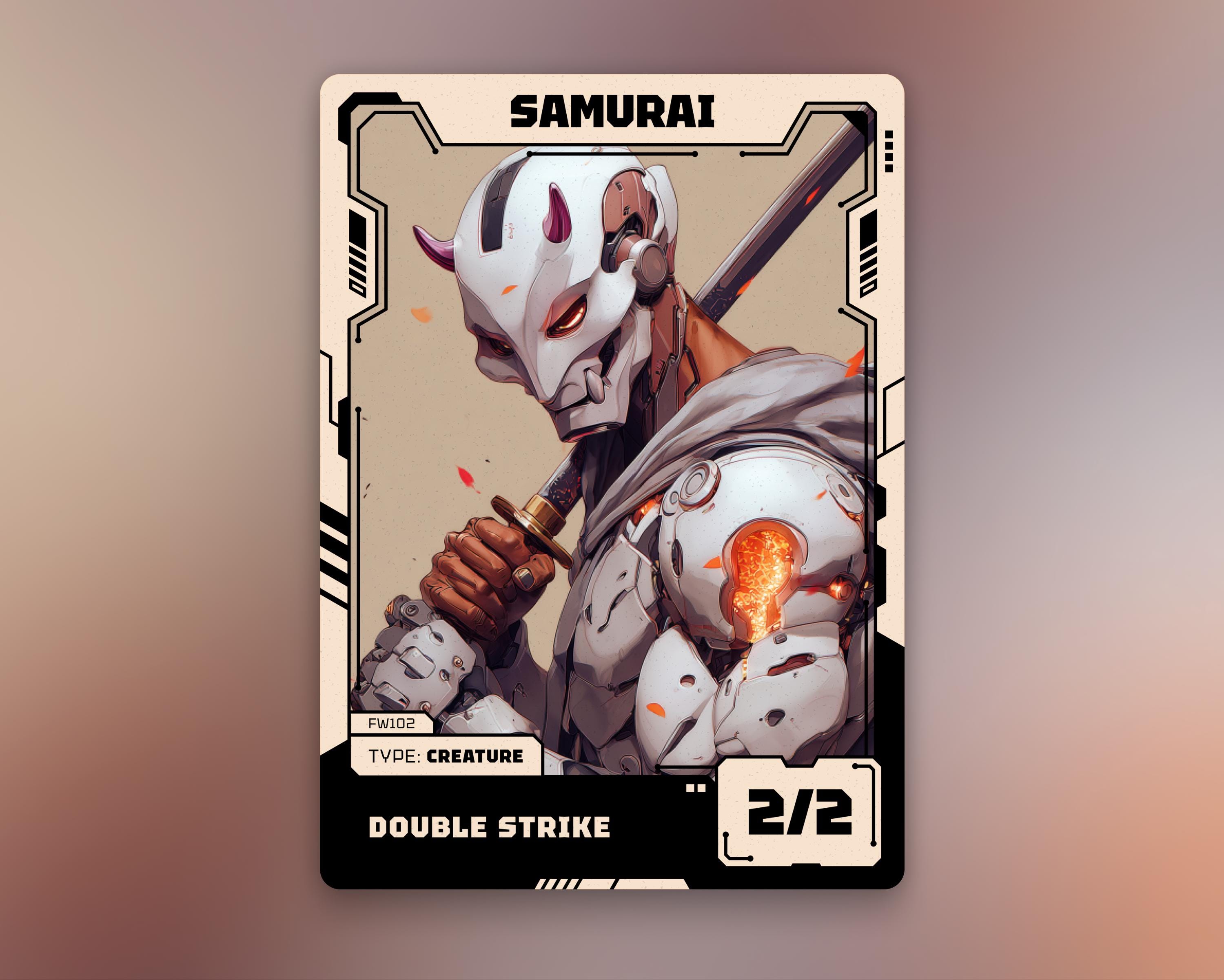 Samurai Token Double Strike Mtg - Etsy New Zealand