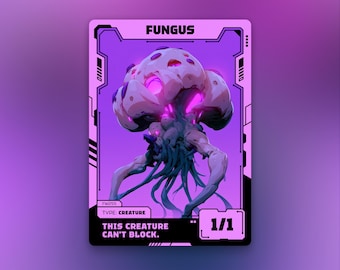 Black Fungus Token | MTG Custom Card | Futuristic Anime Design | Future Wave | FW255