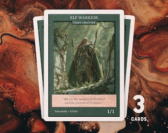 3x Elf Warrior Token • MTG | RT050