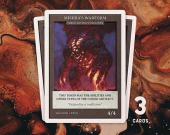 3x Mishra's Warform Tokens | MTG Custom Card | Old-School Retro Frame | Vintage Archives | RT251