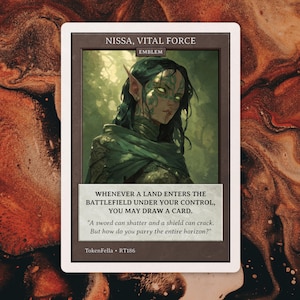 Nissa, Vital Force Emblem • MTG | RT186