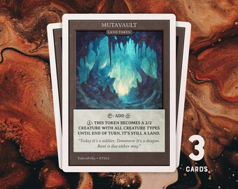 ミュータボルトトークン3個セット｜マジック：ザ・ギャザリング 土地｜オールドスクール レトロフレーム｜ヴィンテージアーカイブ｜FW162