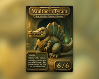 Vaultborn Tyrant Token | MTG Custom Card | Clean Fantasy Art | Poly World | PW256