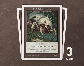 mtg mite cards Phyrexian token Magic | Custom Retro Style Defector Mite cant block Crawling Chorus Phyrexia: All