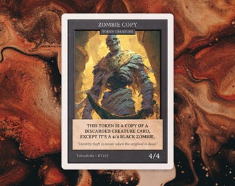 Hashaton Zombie Copy Token | MTG Custom Card | Old-School Retro Frame | Vintage Archives | RT257