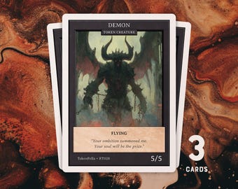 3 fichas de demonio • MTG / RT028