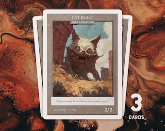 3x Cat Beast Token • MTG | RT022