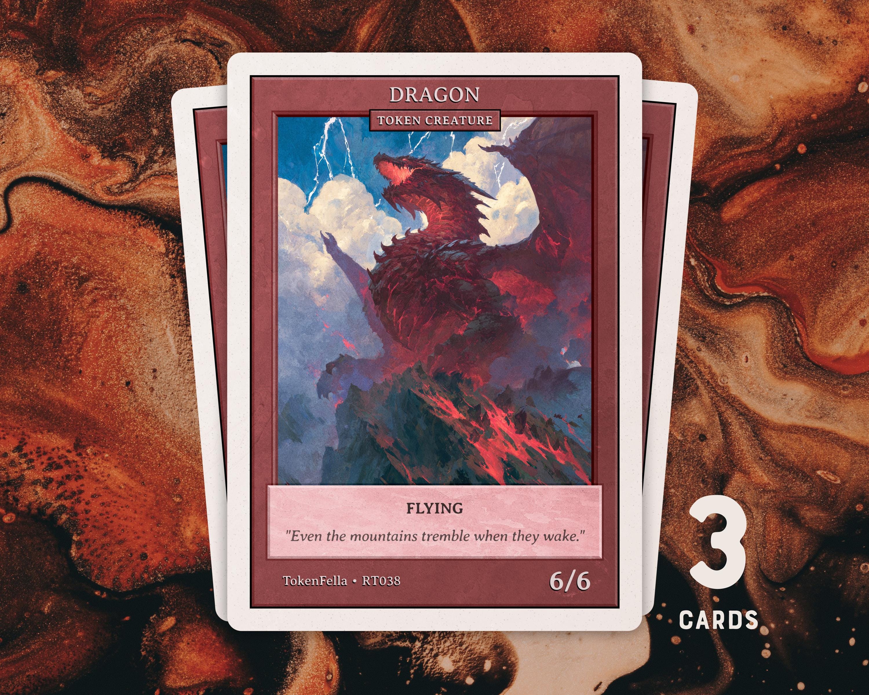 Mtg 6/6 dragon token - Etsy 日本