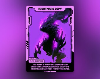 Black Nightmare Copy Token | MTG Custom Card | Futuristic Anime Design | Future Wave | FW258