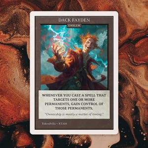 Dack Fayden Emblem Token | MTG Colorless | Old-School Retro Frame | Vintage Archives | RT208