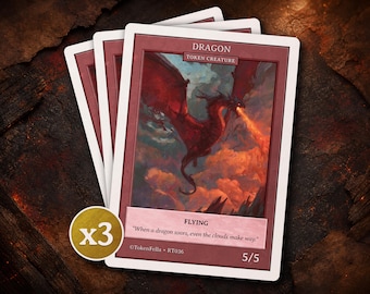 3x Dragon Token • Red 5/5 Flying • MTG | RT036