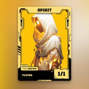 Spirit Token | MTG White 1/1 Flying | Lingering Souls | Futuristic Anime Design | Future Wave | FW118