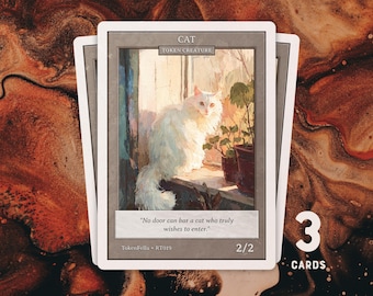 3 fichas de gato • Blanco 2/2 • MTG / RT019